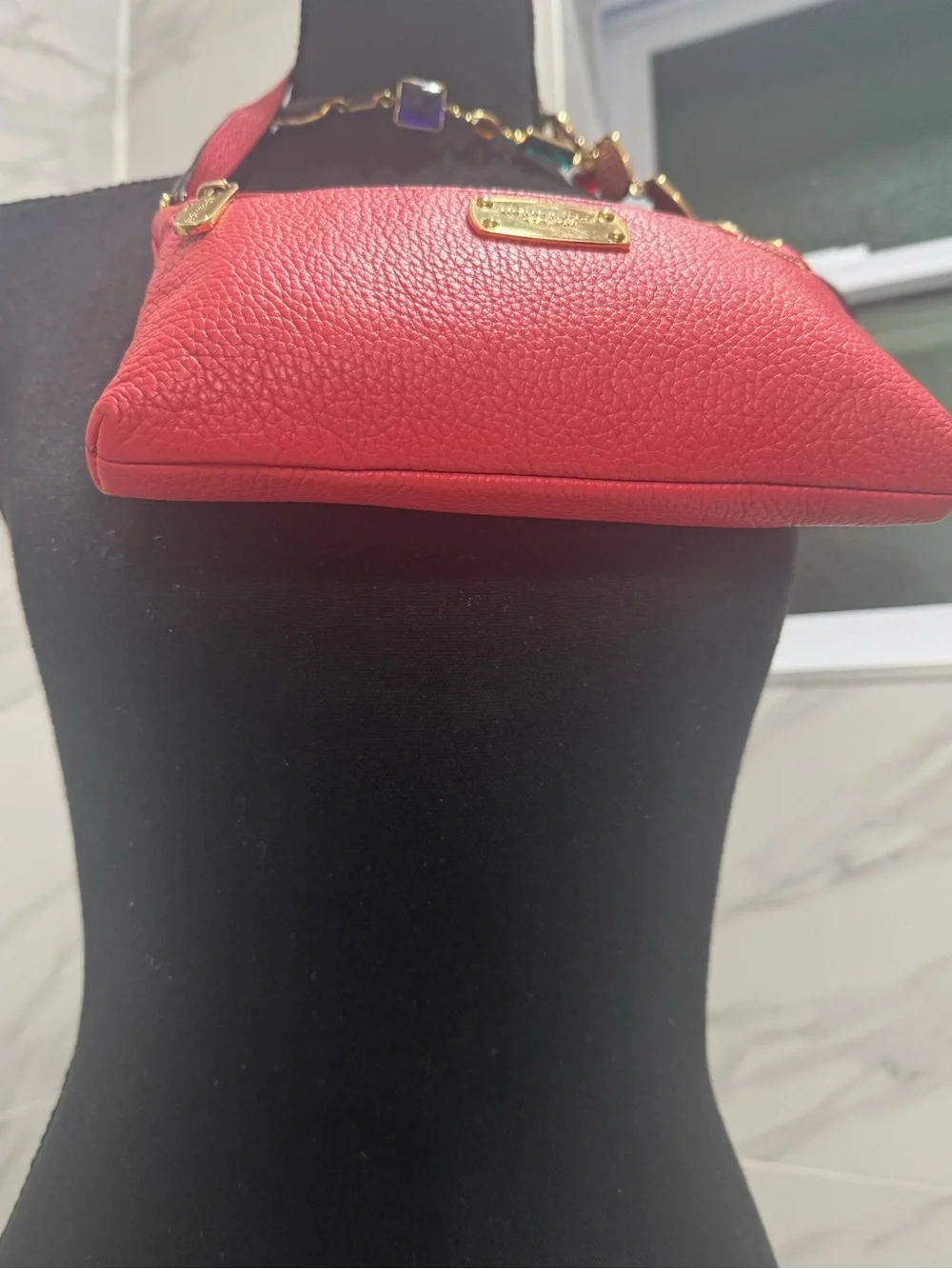 🍓🍓🍓Michael Kors Red Leather shoulder Bag